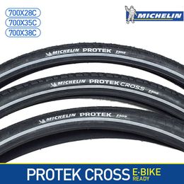 Tyres Michelin Protek Cross 700*28C/35C/38C 26*1.6 Road Bicycle Tyre Reflective Double-sided 700C Tyre BMX Bike Pneu Bicicleta 0213