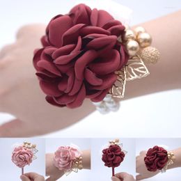 Decorative Flowers Wedding Prom Corsage Ceremony Flower Brooch Boutonnieres And Artificial Wrist Accessories Supplies