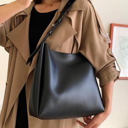 Evening Bags 2 Set Fashion Soft Leather Tote Bag For Women Large Capacity Side Shoulder Female Purse And Handbags Trend