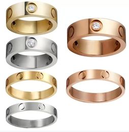 4 мм 5 мм 6 мм титановое стальное серебряное кольцо любви мужчины и женщины розовое золото украшения для любовников кольца Подарок Золотая серебряная роза 5-11
