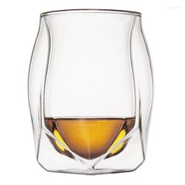 Wine Glasses Clear Double Walled Glass Coffee Mugs Strong Wall Insulated Thermo Tumbler Highball Cup 2pc