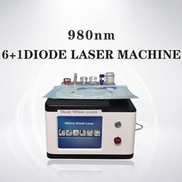 980nm Diode Laser Machine 6 in 1 Spider Vein Removal Nail Fungus Therapy Skin Rejuvenation Physiotherapy Treatment