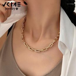 Chains VKME Hip Hop Thick Chain Necklaces For Women Choker Men Fashion Gold Link Chunky Jewellery Gift1