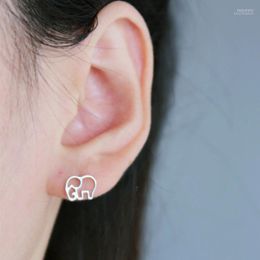 Stud Earrings Fashion 925 Sterling Silver Earring Girl Cute Mini Hollow Elephant Animal Women Birthday Party Jewellery GiftStud Dale22