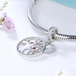 Metals Factory Outlet High Quality New Sterling Sier 925 Tree Of Life Bracelet Pendant Diy Loose Charms Beads Drop Delivery 202 Dhqvj