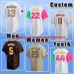 stitch 22 Juan Soto Baseball Yu Darvish Jersey Manny Machado Fernando Tatis Jr. San Wil Myers Diego Jake Cronenworth Joe Musgrove Trent Grisham Blake Snell Ha-Seong Kim