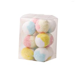 Cat Toys 12x Colourful Toy Balls Interactive Plush Accompany Activity Playing