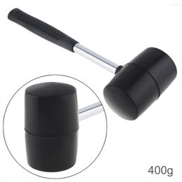 400g Non-elastic Black Rubber Hammer Tile With Round Head And Non-slip Handle DIY Hand Tool