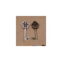 Charms 100 Pcs Antique Sier And Bronze Color Large Key Pendant In 57X18 Mm Drop Delivery 202 Dhzlr