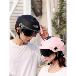 Cycling Helmets Motorcycle Helmets With Led Lights Moped Helmet Electric Scooter for Men Women With Double Visor Rechargeable Bicycle Light J230213