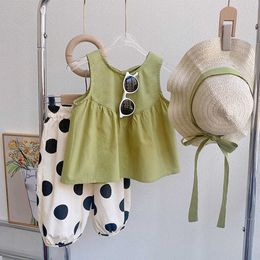 Clothing Casual Sets Polka Dot Summer Shirt Top Wide Leg Pants pcs Outfits Kids Y Girls Fashion Clothes