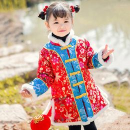 Ethnic Clothing Retro Chinese Style Kids Year Party Costume Qipao Carnival Festival Children Princess Dress Cheongsam Tang Suit Hanfu Coat