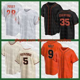 Custom Baseball Jerseys 2022 Buster Posey Jersey Brandon Crawford Mike Yastrzemski Belt Joey Bart Curt Casali Aus