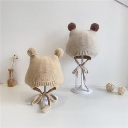 Hats Baby Hat Plain Wool Cute Pullover Autumn And Winter Models Men Women Children Warm Knitted Ear Caps