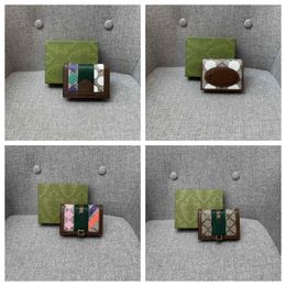 Designer Wallet Ophidia Wallets Purse Women Men Handbag Clutch Bag Classic Letter Striped Patchwork Genuine Leather Hand Bags Card Holder Coin Purses Zipper Pouch