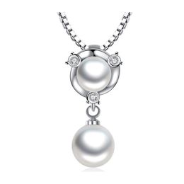 Pendant Necklaces Pearls Imitation 925 Sterling Sier Jewelry For Women Wedding Accessories Plated Necklace Drop Delivery Pendants Dhsig