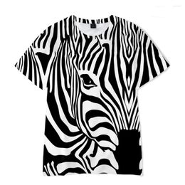 Men's T Shirts Animal Leopard Zebra 3d Print Streetwear Men Women Fashion Oversized T-shirt Kids Boy Punk Tees Tops Harajuku Camisetas