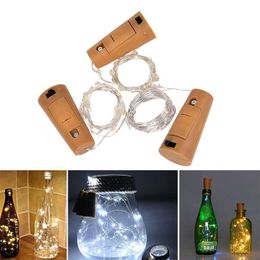 LED Strings 10 LEDs Solar Wine Bottle Stopper Copper Fairy Strip Wire Outdoor Party Decoration Novelty Night Lamp DIY Cork Lights String oemled