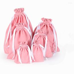 Jewellery Pouches 10pcs/lot High Quality Packaging Velvet Bag Pouch Wholesale Drawstring Bags For Christmas Wedding Gifts