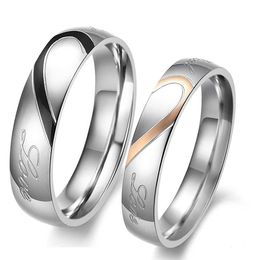 Band Rings Fashion Jewelry Unisex Solid Polished Stainless Steel Girl Women men Lover Couples Rings US size 5 6 7 8 9 10 11 12 13 14 15 G230213