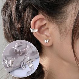 Backs Earrings Fashion Butterfly Ear Cuff Clip For Women Stud Earring No Piercing Fake Cartilage Jewerly Accessories Gift