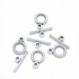 Clasps Hooks 500Sets/Lot Antique Sier Ot Buckle Toggle Clasp Jewellery Making Findings Components Accessories Diy For Women Dr Dhubs