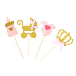 Festive Supplies Other & Party 24 Pcs Girl Theme Cake Cupcake Toppers Decoration Picks For Kids Baby Shower Birthday