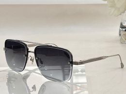 Retro Sunglasses For Men and Women Summer 1221 Style Anti-Ultraviolet Plate Rectangle Half Frame Fashion Eyewear With Box