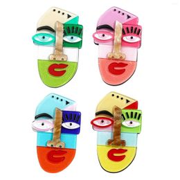 Brooches Acrylic Brooch Cartoon Jewellery Abstract Face Aesthetic Modern Fashion For Hats Clothes Bags Backpacks DIY