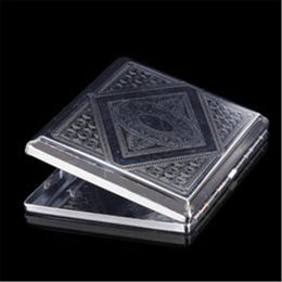 Smoking Pipes 20 sets of stainless steel, iron metal box, pressing, engraving, pressure resistant cigarette case, men's portable smoking set.