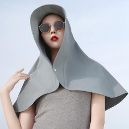 Wide Brim Hats Summer Sun Hat Protection Neck Protect Shawl Face-Covering Fisherman Ladies UPF50 All-round 1pc PR SaleWide