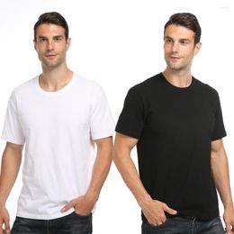 Men's T Shirts Fashion Solid Colour Tops Summer Women Men's Cotton Sports T-shirt Crew Neck Short Sleeve Sweat-absorbent Comfort T-Shirts