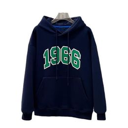 2023 Classic Hoodies Hooded Men and Women Sweatshirts Tops Jumper Oversized Fit Flocking Printing Veet 1966