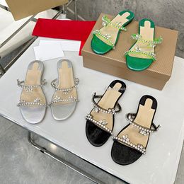 Sand￡lias de grife shinestones 2023 novos estilos sand￡lia mulheres senhoras sexy sapatos femininos mulher ver￣o confort￡vel moda