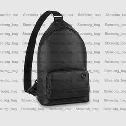 M46107 Men's Racer Slingbag Bag Monograms Shadow Shoulder Bags Black Leather Backpack for Man Luxury Message Bag Men Designer Chest Bag Large Capacity
