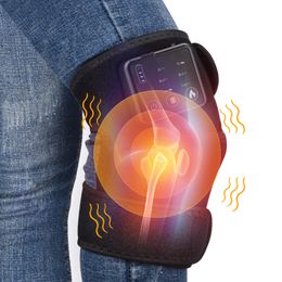 Leg Massagers Infrared Electric Heating Knee Massager Joint Therapy Compress Elbow Knee Pads Pain Relief Vibration Massage Apparatus Brace 230211