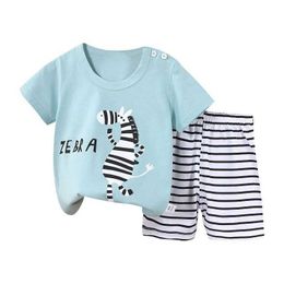 Clothing s Years Old Girls Summer Outfits Printed Cartoon Tracksuit Cute Piece Children Clothes Fashion Brand Kid T Shirt Set