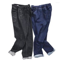 Men's Jeans 52 50 48 46 Large Big Size Denim Pants Men Plus 5XL 6XL 7XL 8XL High Waist Drawstring Design