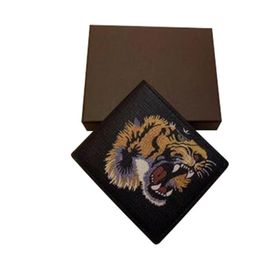 Men Animal Short Leather Black Snake Tiger Bee Wallets Women Long Style Luxury Purse Wallet Card Holders205d