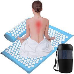 Foot Massager Acupressure mat Massager Cushion Massage Relieve Stress Back Body Pain Spike Massage Mat 230211