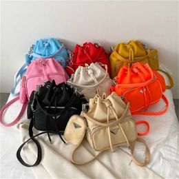 Designer handbag Store 70% Off Handbag and back nylon cloth backpack with bucket fashionable personality simple small sales