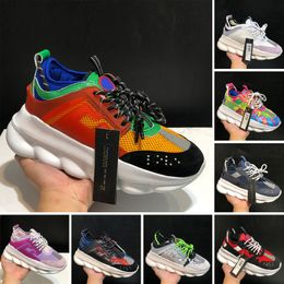 Brand Designer Sneakers Casual Shoes Sneakers Suede Shoes Chain Reaction Italian Reflective Triple Black White Multicolor Men's Women's Sneaker 36-46
