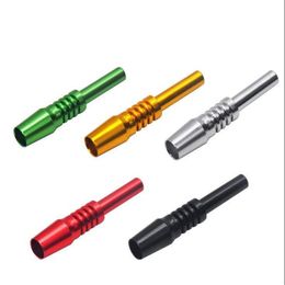 New metal pipe straight rod integral threaded cigarette holder easy to clean and carry cross-border special supply