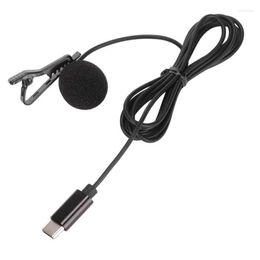 Microphones Lavalier Lapel Microphone Multifunction Environmental Protection TPE Omnidirectional Type C Clear Sound For