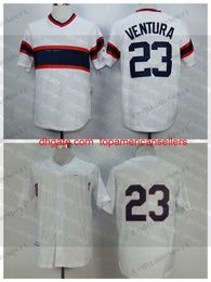 Custom Baseball Jerseys Mens 23 Robin Ventura Vintage White Pullover Stitched Shirts Jersey