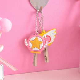 Key Rings Anime Sailor Moon Keychain Kawaii Cute Sile Key Protector Luna Cat Figure Toy Key Chain Car Bag Keyring Gift Women Jewellery G230210