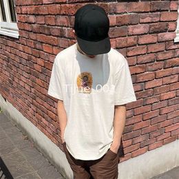 22SS New Person Men's T-Shirts Statue of Vulcan Sanskrit Print Summer Limited Box High End Designer Street T-shirts Breathable Fashion Casual Short Sleeve TJAMTX132