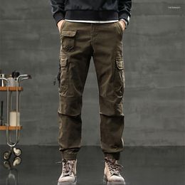 Men's Pants 6 Pockets Denim Cargo Men Jogger Tactical Military Casual Mens Clothing 2023 Spring