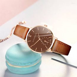 Wristwatches Relogio Feminino Minimalism Simple Women Watches Quartz Casual Belt Leather Strap WristWatch Female Clock Girl Gift Drop