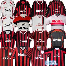 90 91 Retro shirts SOCCER JERSEYS 88 89 95 96 97 01 02 03 12 14 15 Maldini Van Basten football KAKA Inzaghi 06 07 PIRLO SHEVCHENKO BAGGIO Ac MIlans long sleeve JERSEY